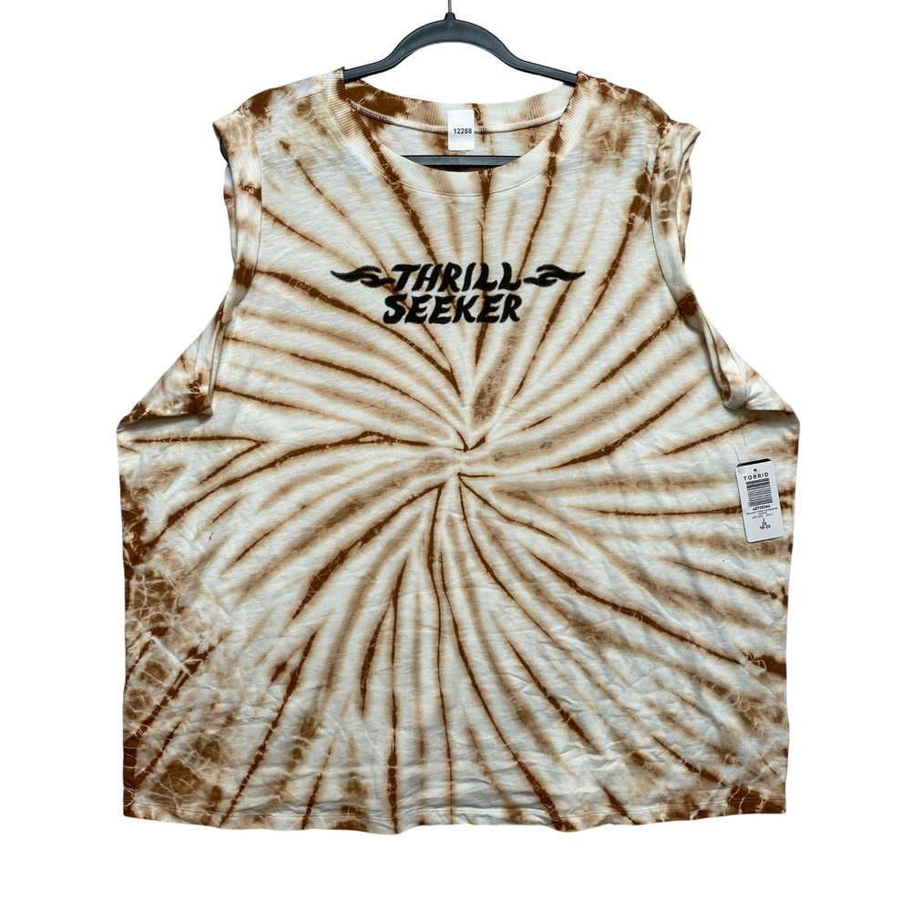 Torrid Tank Top Womens 2X Brown Thrill Classic Fit Supersoft Slub Crew Neck Tank